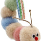 Interactive Natural Catnip Kicker, with Rattle and Ribbon, Bite Resistant, for All Ages Indoor Cat, Soft Caterpillar Kicker, Fluffy Kitten Toy
