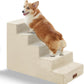 GGIB Dog Stairs for Small Dogs Pet Stairs for Sofa Couch Dog Ramp Pet Steps with Removable Washable Cover, Beige, 22" H, 5-Step