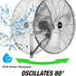 OEMTOOLS 30" Outdoor Wall Mount Fan, 80° Oscillating Fan 7200 CFM Max, Water Resistant, Use in Garage, Gym, Warehouse, Factory and Jobsite