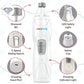 Cat and Dog Nail Grinder - Rechargeable Electric Pet Nail Clipper & Trimmer- Painless Paws Grooming - Quiet 2-Speed Motor. 3 Size Ports for Small, Medium, Large Pets- Up to 4 Hours of Charge