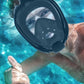 W WSTOO Full Face Snorkel Mask Adults,Suitable for Beginners Dry Top Snorkeling Gear,Can Your Mouth or Nose to Breathe,180 Degrees Panoramic View,Anti-Fog Anti-Leak,Summer Travel and Vacationing Gifts