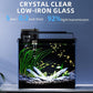 3 Gallon Fish Tank Aquarium Kit with Filter, LED Light with Timer, Siphon Vacuum Cleaner, Lid, Self-Cleaning Glass Rimless Betta Tank