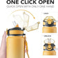 Enerbone 32 oz Insulated Water Bottle, Stainless Steel Bottle with Carrying Strap, Double-Wall Vacuum Insulation Design, Leakproof Sports Bottle with Straw, Keep Drinks Cold or Hot for Hours