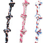Mammoth Flossy Chews Multi Color 5 Knot Rope Tug – Premium Cotton-Poly Tug Toy for Dogs – Interactive Dog Rope Toy – Tug Dog Chew Toy for Big Dogs - X-Large, 36”