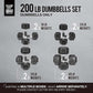 WF Athletic Supply Rubber Encased Hex Dumbbells with Rubber Grip Contoured Handle for Muscle Toning, Strength Building & Full Body Workout