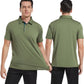 Mens Polo Shirts Short Casual Solid Stylish Dry Fit Performance Designed Collared Golf Polo Shirts for Men