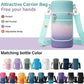 Insulated Water Bottle | Thickened Stainless Steel Vacuum Metal | Portable Sports Water Jug for Gym and Hiking with Straw, Carrier Bag, Handle Strap | BPA-Free 32 oz