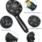 High Pressure Shower head with Handheld 7 Modes, Built-in Power Wash to Clear Tub. Tile & Pets, 5” High Flow Hand Held Hydro Rain Showerhead with Stainless Steel Hose and Adjustable Bracket-Matt Black