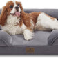 Bedfolks Orthopedic Dog Bed, Waterproof Dog Sofa Bed for Medium Dogs, Egg Foam Pet Couch Bed with Removable Washable Cover and Nonslip Bottom, Dark Grey