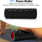 5 in 1 Foam Roller Set Trigger Point Foam Roller, Massage Roller Stick, Massage Ball, Stretching Strap for Deep Muscle Massage Pilates Yoga, Fitness Exercise for Whole Body (Black Diamond)