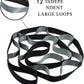 SANKUU Yoga Straps Stretching Strap with 12 Loops Workout Poster, Straps for Stretching Physical Therapy Equipment Long Stretch Out Bands for Exercise, Pilates and Gymnastics for Women Men