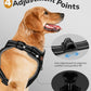 MIDOG No-Pull Dog Harness | Adjustable & Reflective Pet Harness Leash Set for Small Medium Large Dogs Walking, Training| No Choke, Front Clip, Soft Padded Vest with Easy Control Handle - Black, L