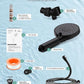 SR SUN RISE Filtered Shower Head with Handheld, High Pressure 9 Spray Mode Matte Black Showerhead with Filters, detachable shower head,Water Softener Filters Beads for Hard Water - Remove Chlorine