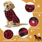 Plaid Buffalo Dog Outfit - Soft Casual Clothes for Small, Medium, Large Dogs and Puppies - Red, Halloween, Thanksgiving, Christmas Costume (M)