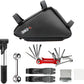 Bike Repair Kit Tool Bag – 16-in-1 Multitool, 120PSI Mini Pump, Tire Levers, Patches, Saddle Bag for Road, Mountain, and E-Bikes, Portable Tool Kit for Emergencies & Repairs