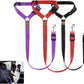 3 Pack Dog Seat Belt for Car, Car Headrest Restraint Adjustable Nylon Fabric, Dog Restraints Vehicle Seatbelts Harness (Black & Red & Purple)