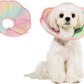 Touchdog Foldable Dog Cone Collar for Cats & Dogs - Adjustable Soft Recovery Collar with Waterproof PU Coating, Lightweight Design, 24.5cm/9.6in Wide Barrier (Pink Gradient Color, L)