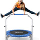 BCAN 40/48" Foldable Mini Trampoline Max Load 330lbs/440lbs, Fitness Rebounder with Adjustable Foam Handle, Exercise Trampoline for Adults Indoor/Garden Workout