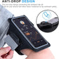 Running Armband with Earphone Bag Cell Phone Armband for iPhone 16/15/14/13/12 Pro, Galaxy S21/S20, Water Resistant Sports Phone Holder & Zipper Slot Car Key Holder for 6.4 inch Phone