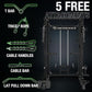 Mikolo Power Cage, 1500lbs Power Rack with LAT PullDown and Cable Crossover System, Squat Rack with Pulley System, Weight Cage for Home Gym with Training Attachments