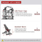 Power Cage,1600lbs Multi-Function Power Rack with Adjustable Cable Crossover System and More Training Attachment, Weight Cage for Home Gym