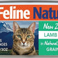 Feline Natural New Zealand Canned Catfood Wet Food, High-Meat, Low-Carb, & Grain Free Cat Food Wet, Lamb Feast, 3 oz, Pack of 24
