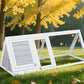 Wooden Quail Cage Indoor Outdoor,A-Frame Quail Coop,Triangle Rabbit Hutch with 2 Doors & Ventilating Wire for Small Animals,Sold by XilishppEcxEco (Grey)