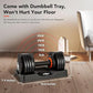 25/55 lbs Pair Adjustable Dumbbells Set, Adjustable Weights Dumbbells Set for Men and Women with Anti-Slip Fast Adjust Weight by Turning Handle,Black Dumbbell with Tray
