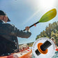 Abahub Adjustable Kayak Paddle 210-230 cm/ 230-250 cm Floating Kayaking Oars Boating Oars Canoeing Oars Black
