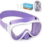 Kids Swim Goggles with Nose Cover, Anti-Leak Swim Mask with Elastic Fabric Strap, UV Protection Swimming Goggles for Kids