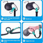 PetBonus Short Dog Leash, Safety Wrist Strap for Retractable Dog Leash, Reflective Design and Adjustable Soft Padded Handle, Extra Layer Security for Pet Stroller (Turquoise)