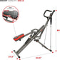 Sunny Health & Fitness Row-N-Ride PRO, Full Body Combo Squat Machine w/Optional Resistance Band, Easy Setup Ab Workout Exercise Equipment for Home, Whole Body Cardio, Optional SunnyFit App Connection