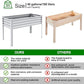Land Guard Galvanized Raised Garden Bed with Legs, 48×24×32in Large Metal Elevated Raised Planter Box with Drainage Holes for Backyard, Patio, Balcony, 400lb Capacity