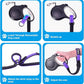 PetBonus Short Dog Leash, Safety Wrist Strap for Retractable Dog Leash, Reflective Design and Adjustable Soft Padded Handle, Extra Layer Security for Pet Stroller (Purple)