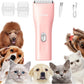 Dog Clippers,Quiet Washable USB Rechargeable Cordless Dog Grooming Kit,Electric Pets Hair Trimmers Shaver Shears for Dogs and Cats