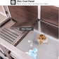 Guinea Pig Cage Indoor with Cool Zinc Plate Rabbit Hutch with Wheels and Removable Proof Tray Elevated Legs Hamster Cage with Chew-Resistant Metal Frame 36.6" L（Brown）
