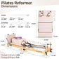 Pilates Reformer Machine, Quick-Assembly Studio Grade Pilates Equipment for Gym and Home, Oak Wood Pilates Reformer with Reformer Accessories