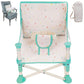 Tiny Marvels Portable 3-in-1 Baby Booster Seat, Cozy Floor Seat, Feeding Seat with Tray, Compact Foldable Toddler Booster with Child Safety Belt Carry Bag, Perfect for Travel (Cream Confetti)