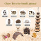 Grddaef Hamster Toys, Guinea Pig Chew Toys Rabbit Enrichment Cage Accessories Toys for Chinchilla Gerbils Rats Bunny Squirrels