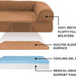 Furhaven Cooling Gel Dog Bed for Medium/Small Dogs w/ Removable Bolsters & Washable Cover, For Dogs Up to 35 lbs - Quilted Sofa - Toasted Brown, Medium