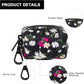 Petmolico Dog Poop Bag Holder Leash Attachment, Dog Waste Bag Dispenser Zippered Pouch, Fits Any Dog Leash, Includes Free Roll of Dog Bags, Poop Bag Dispenser - 2 Packs (White Daisy)