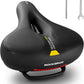 ROCKBROS Bike Seat Cushion for Men Women with Handle & Dual Shock Absorbing Ball Memory Foam - 3 Zone Concept Bike Saddle, Soft Wide Waterproof Mountain Bicycle Accessories