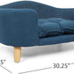 Christopher Knight Home Elroy Orthopedic Dog Bed, Elevated Dog Sofa Bed for Small Dog, Supportive Foam Pet Couch Bed with Wooden Legs, Modern Pet Sofa Bed, Navy Blue