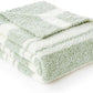 Snuggle Sac Stripe Sage Green Throw Blanket for Couch, Super Soft Warm Blankets Cozy Knit Fuzzy Plush Lightweight Throws for Sofa, Bed,Living Room, Stripe Green, 50x60 inches