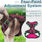 BARKBAY Dog Harness No Pull with ID Tag Pocket - Heavy Duty, Reflective, Easy Control for Large Dogs(Pink/Black,XL)