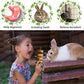 kathson Natural Small Animal Chew Toys for Teeth,4 PCS Rabbit Hanging Chewing Treats with Natural Organic Apple Stick Timothy Grass Carrot Cake for Hamsters Squirrel Guinea Pig Rabbits