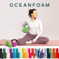 Oceanfoam Tidal Roller - Algae Green - Muscle Massage Foam Roller for Back Pain & Stretching - Firm and Ergonomic Wide Wave Textured - Yoga, Athletics, & Wellness - Full Size, 20" x 5"