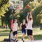 Basketball Hoop Outdoor 10 FT Height Adjustable, Portable Basketball Goals Systems with 45" Backboard for Youth Adults Kids - Backyard, Driveway, Indoor Play