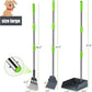 Niubya Pooper Scooper for Dogs, Metal Poop Scooper Tray Spade and Rake Set, Poop Scoop with Adjustable Long Handle, Dog Pooper Scooper for Pet Waste Removal