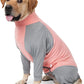 Dog Recovery Suit, Abdominal Wound After Surgery Wear, Prevent Licking Wounds, E-Collar & Cone Alternatives, Long Sleeve Postoperative Shirts Dog Bodysuit Prevent Shedding(3XL, Pink)